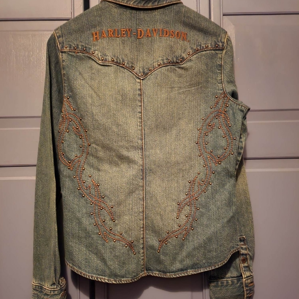 Women's Harley-Davidson Button Up Denim Shirt